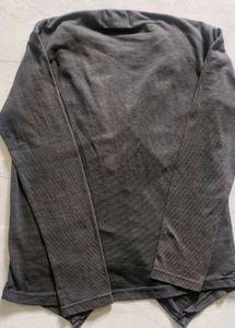 Dark Grey Button-Up Cardigan