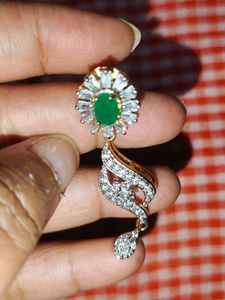 New Faux Necklace, Earrings, Bangles And Ring Se