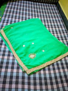 Green Embellished Saree