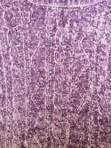 Purple Knit Mock Neck Sweater