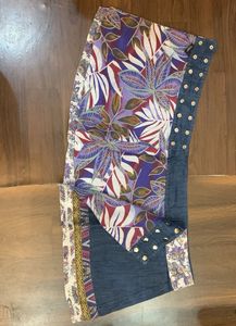 Short Wrap Denim Skirt
