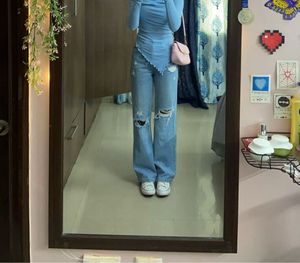Distressed Wide Leg Jeans (740 last price!)