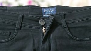 Kerebu Black Denim Slim Fit Jeans (Men)
