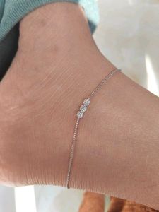 Silver Triple Flora Anklet(1 pair)
