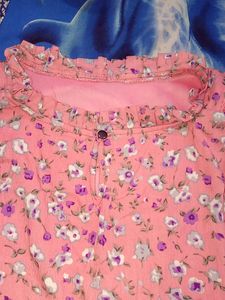 Flower Print Pink Top