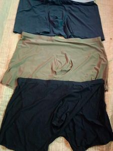 Mens Ice Silk Seamless Boxer Briefs - 4 Pc
