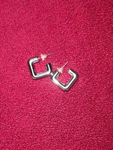 Silver Tone Geometric Earrings