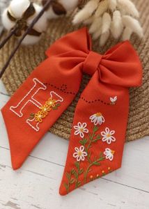 Handmade Embroidered Hair Bow(pack of 1)