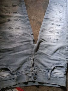 Distressed Corduroy Pants