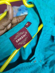 Teal Embellished Kurta Dual Colour Kurt