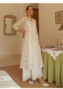 34 Bust Janasya Kurta Jacket Set For Women