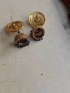 Elegant Gold Tone Jhumka Earrings