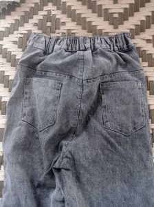 Gray Wash Cargo Jeans