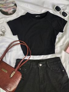 Bonkers Corner Basic Black Baby Tee