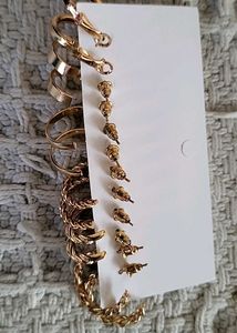 Gold Hoop Earring Set - 6 Pairs