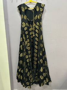 Banarasi Silk Full Flare Anarkali Frocks