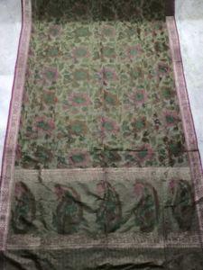 Elegant Floral Silk Saree
