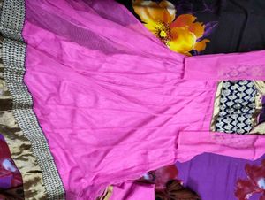 Pink &amp; Blue Ethnic Gown