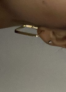 Gold Square Hoop Earrings