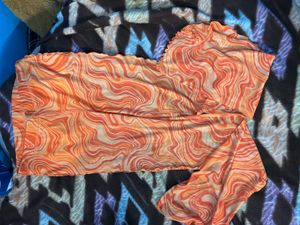 Retro Swirl Print Mesh Pants (Never Worn)