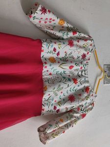 Floral Print Pink Dress