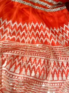 Orange Embellished Anarkali Suit