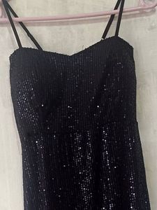 Sparkly Black Asymmetrical Dress