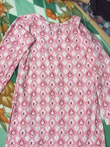 Pink Printed Kurta