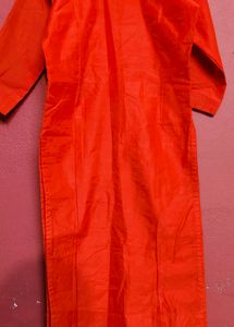 Orange Embroidered Kurti