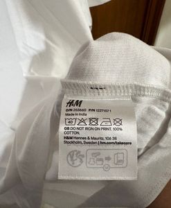 H&amp;M White &#39;New York&#39; Loose Fit T-Shirt