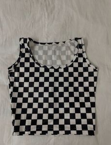 Checked Tank Top