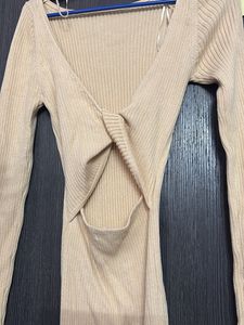 Ribbed Knit Mini Dress