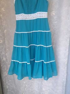 Pastel Dress With Lace Detailing