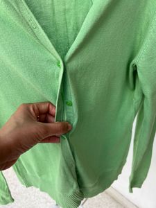 GAP Green Cardigan Sweater