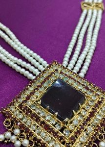 Vintage Pearl &amp; Gem Dangle Earrings