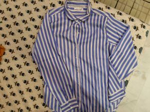Blue And White Striped Shirt