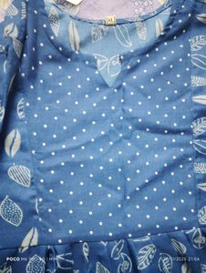 Blue Printed Dress