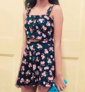 Cute Floral Two-Piece Set