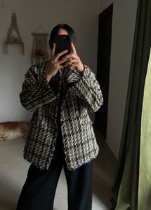 KEITH LONDON OPEN TWEED JACKET BLAZER