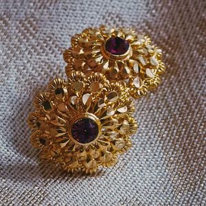 Purple Stone Centre Studs