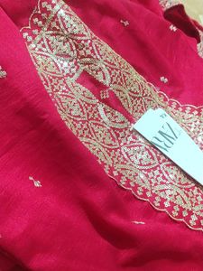 Embroidery Red Kurtha