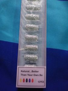 Silver Fake Nails For Girls