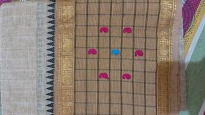 Elegant Checked Saree