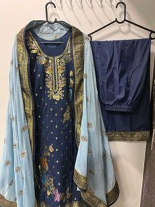 Navy Blue Palazzo Set