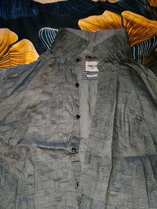 Patterned Button-Down Shirt