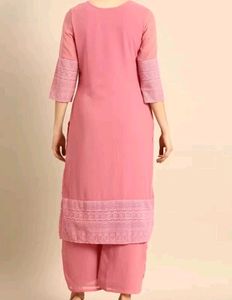Pink Kurta Palazzo Set