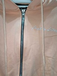 Peach Cropped Hoodie