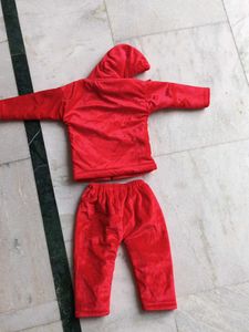 Red Fleece Kids Pajama Set