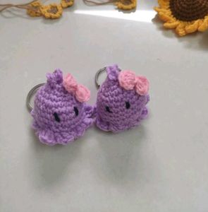 Crochet Octopus Keychain