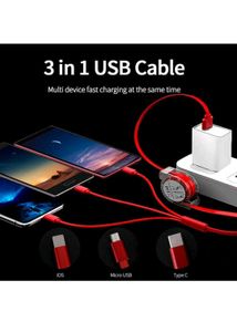 Retractable 3-in-1 Charging Cable
